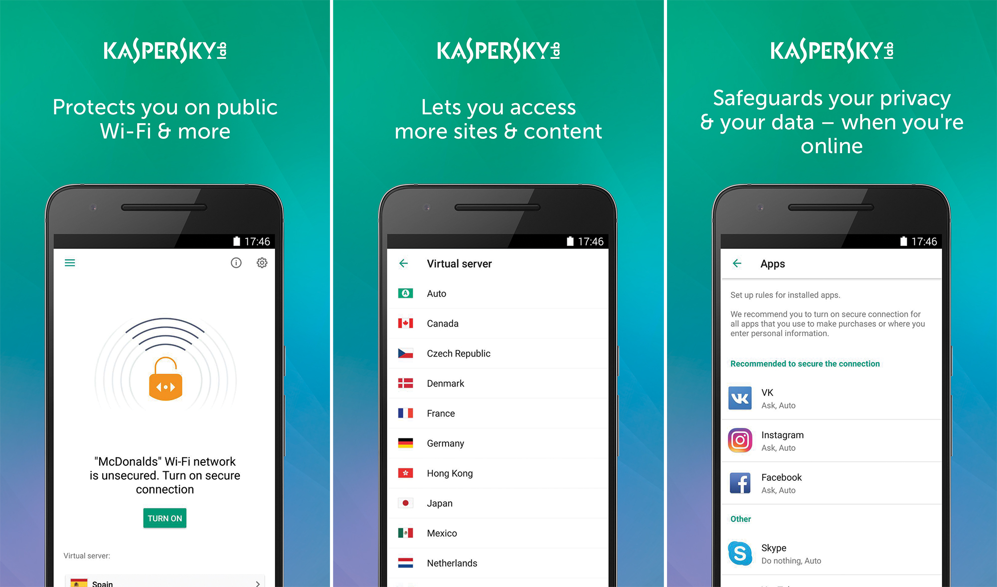 kaspersky connection app